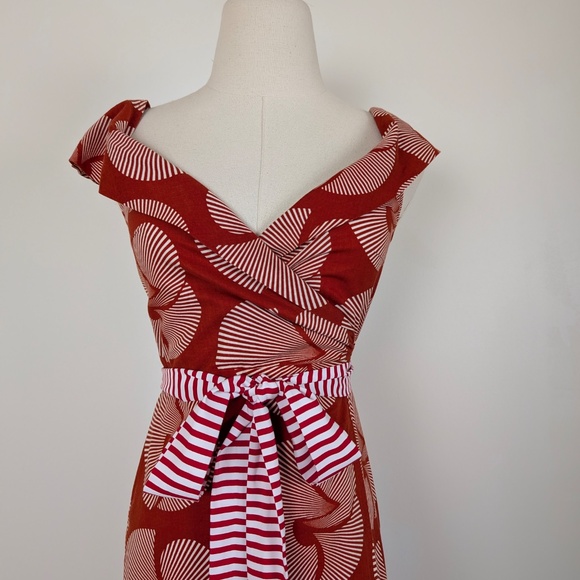 Diane von Furstenberg Wrap Dress Fariba Silk Sundial Printed Striped Jersey - Picture 4 of 12